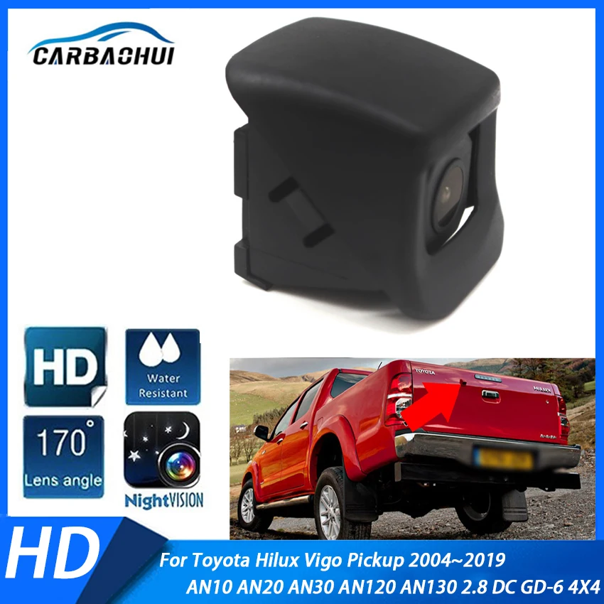 

CCD HD камера заднего вида, парковочная система для Toyota Hilux Vigo Pickup 2004 ~ 2019 AN10 AN20 AN30 AN120 AN130 2.8 DC GD-6 4X4