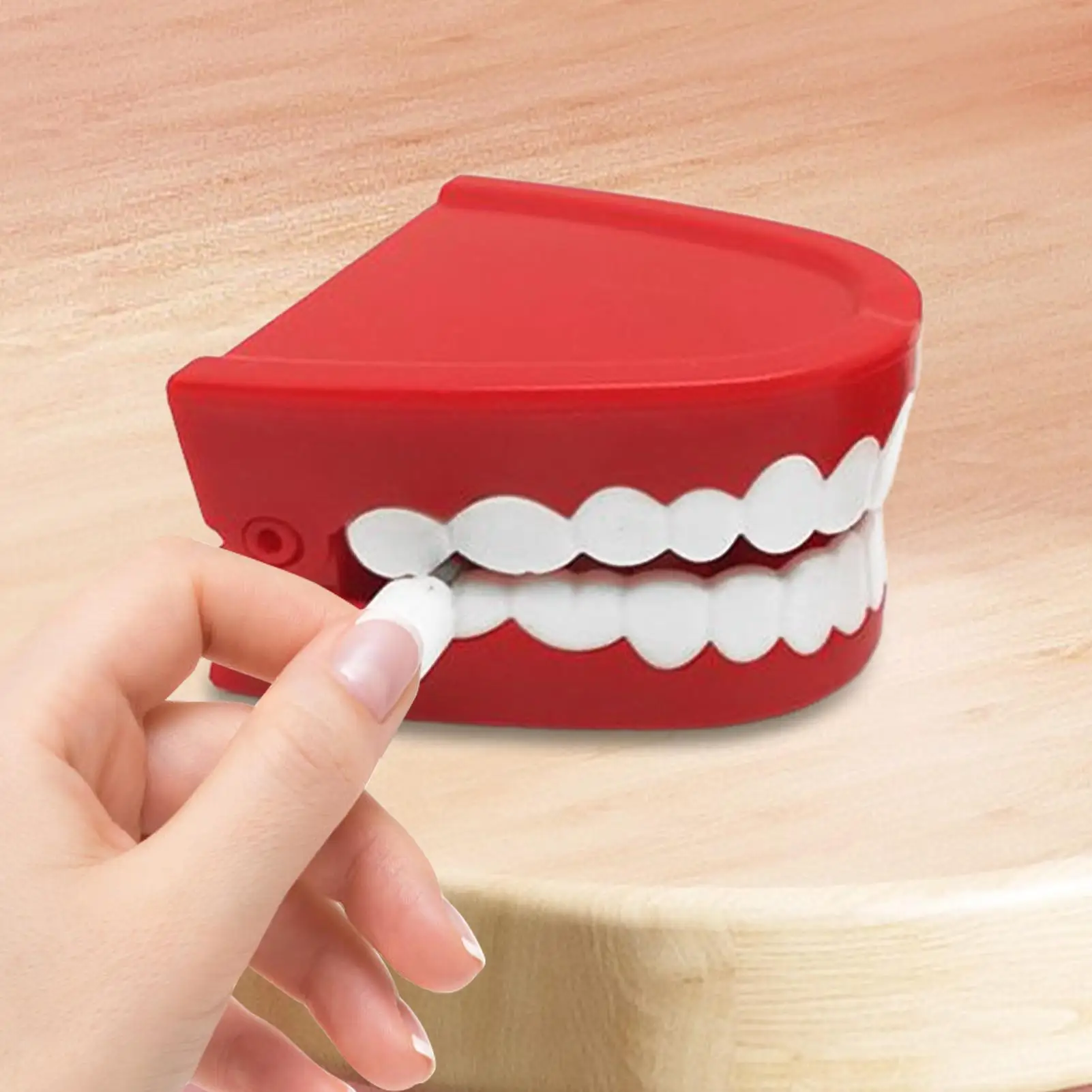 Wind Up Teeth Toy Funny Clockwork Gag Dentures Joke Toys for Kids Children Family Friends Adults Boys Girls