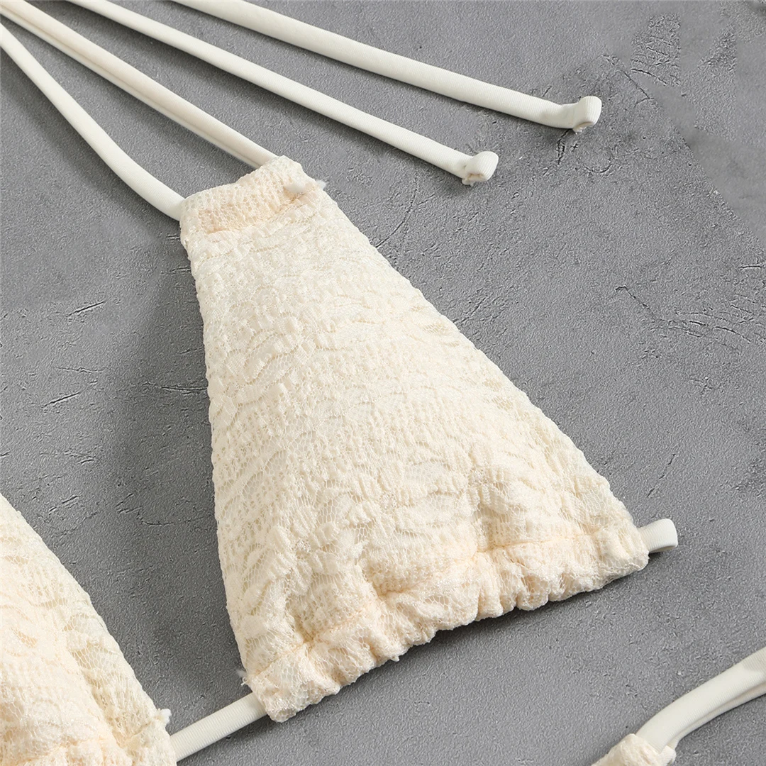 4-teiliges Halter-Bikini-Set mit Rock, langärmeligem Oberteil, Damen-Badeanzug, Damen-Bademode, Badebekleidung, Badeanzug, Schwimmanzug V6339 – Detail 17
