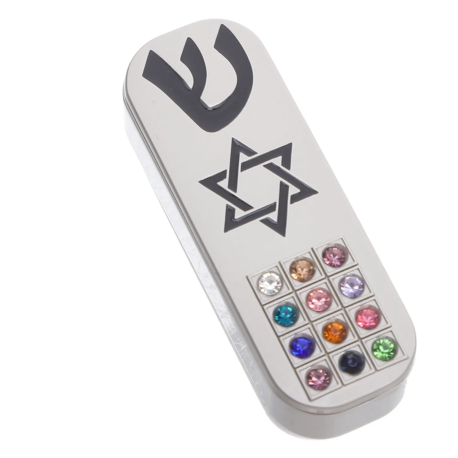 Decorative Mezuzah Case Metal Scroll Holder for Doorway Traditional Hebrew Design Home Blessing Judaica Wall Decor Faith Symbol