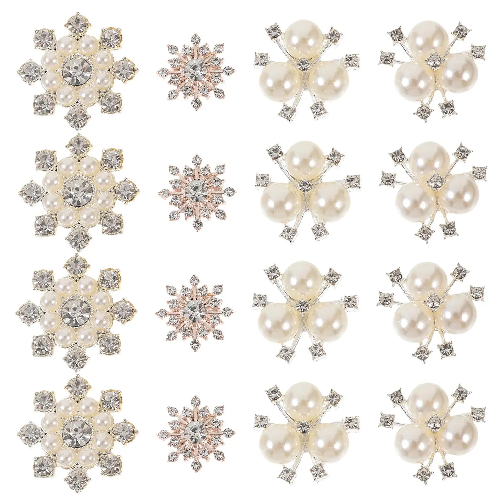 

40pcs Bridal Hair Accessories Silver Rhinestone Charms Crafting Embellishments Jewelry Making Supplies Wedding Headpiece