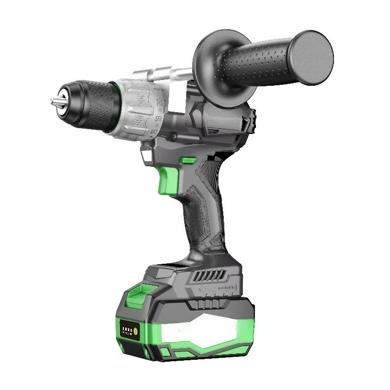 

High Standard Cordless Impact Drill Driver with Li-Ion Battery Variable Speed Brushless Drill 13mm