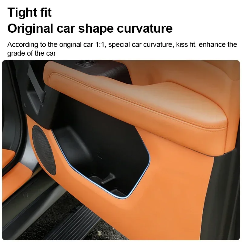 Door Sill Protection Mat For Jaecoo J7 2023 2024 2025 Chery Tansuo 06 Fulwin T6 Leather Material Kick Pad Trim Anti-Dirty Mat