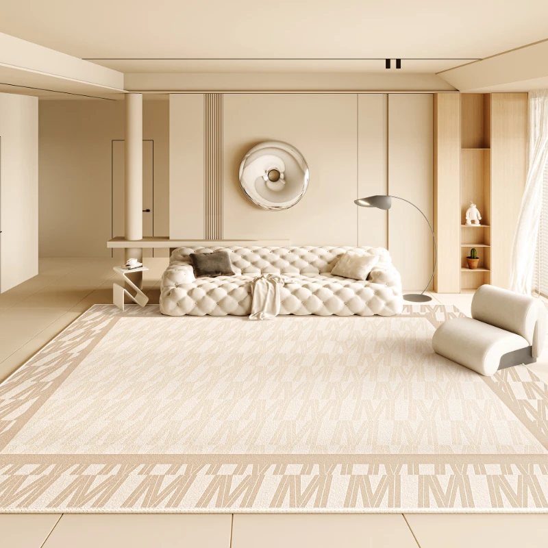 French Cream Plush Floor Mat Minimalist Rugs for Bedroom Fluffy Soft Living Room Decoration Carpet Thicken Anti-slip Bedside Rug