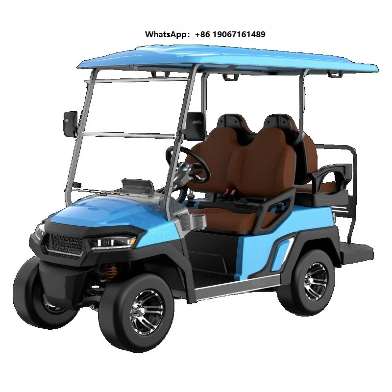 Electric 4-Seater Golf Cart with Cargo Box 5kw Motor 48v Battery CE Certified LXM