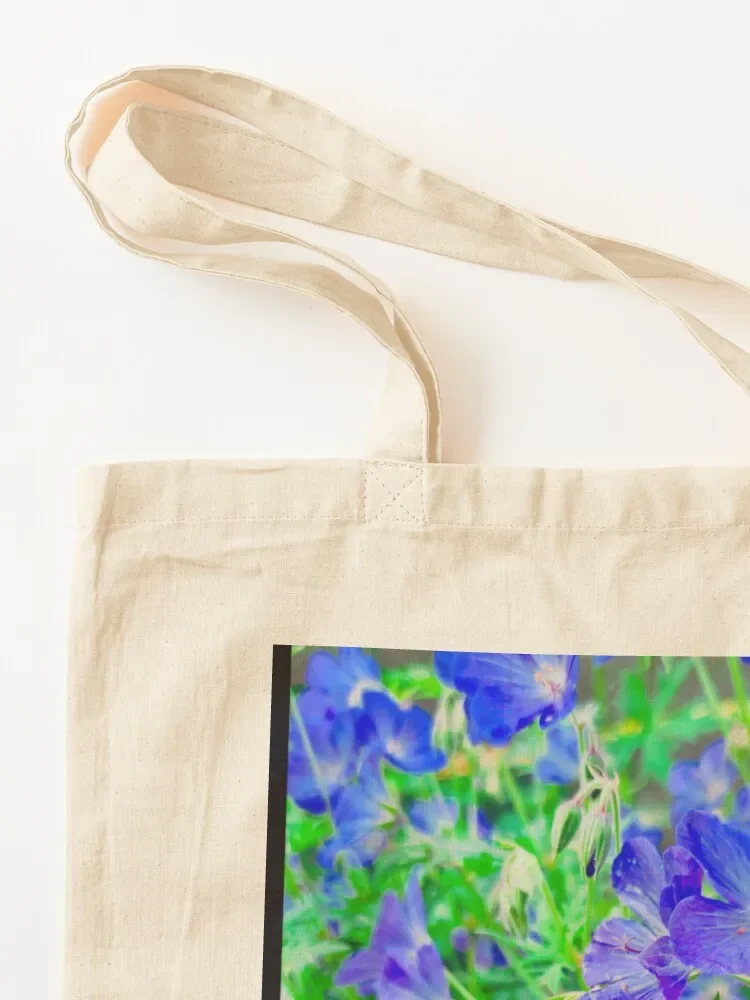 Blue flowers Tote Bag tote bag men's bag for beach Shopper hand