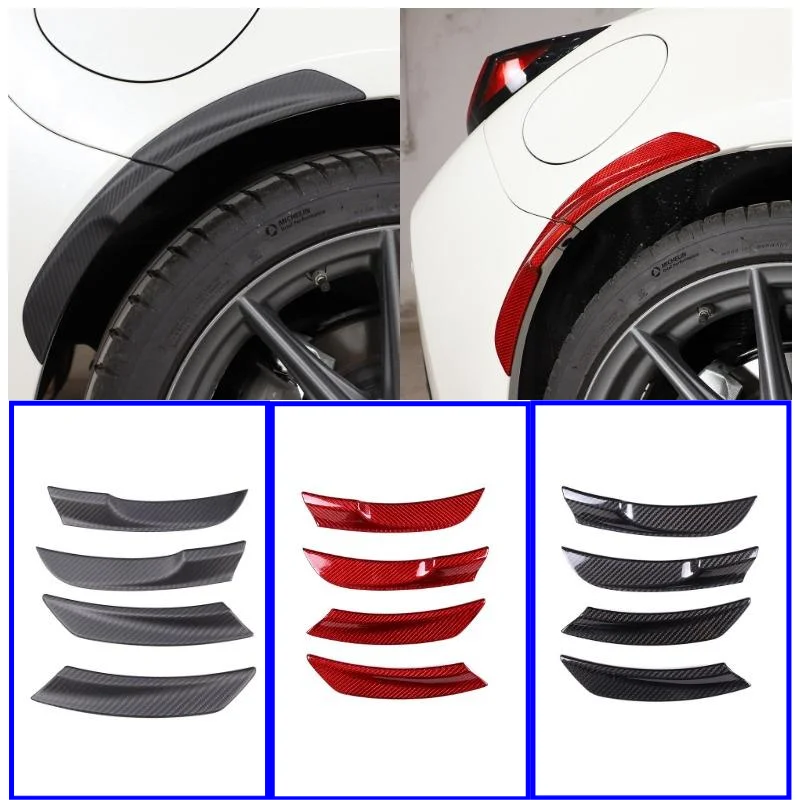 Red Carbon Fiber Rear Wheel Eyebrow Trim Protector Cover Car Accessories For Subaru BRZ 2022-2023 Modification Case Auto Parts