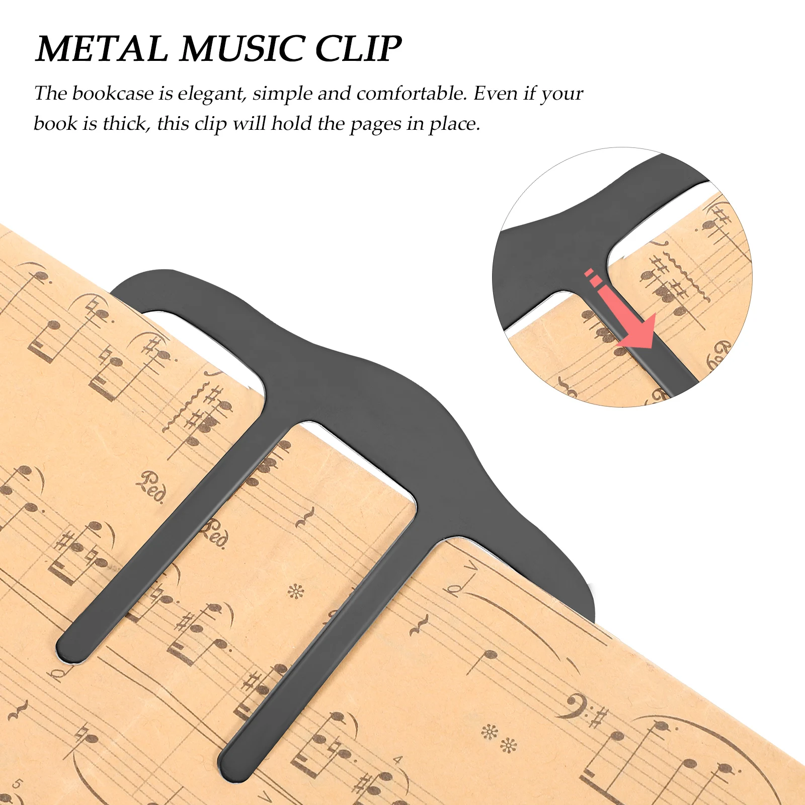 

Piano Accessories Holder Clips Note Stand Page Book Holders Binder Paper