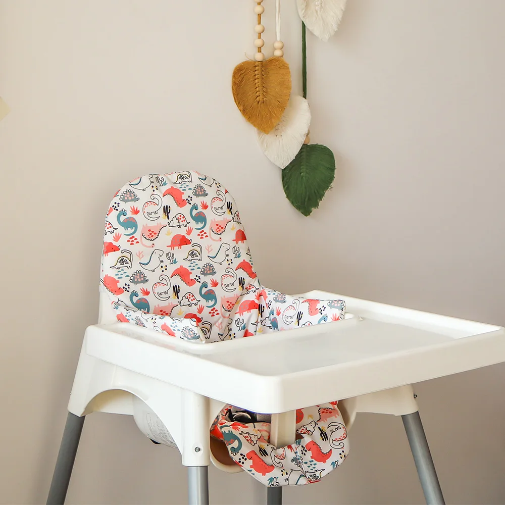 1PCS Bear Dinosaur Washable Foldable Baby Highchair Cover Antilop Chair Cushion Seat Covers Soft Cushion for Baby Feeding