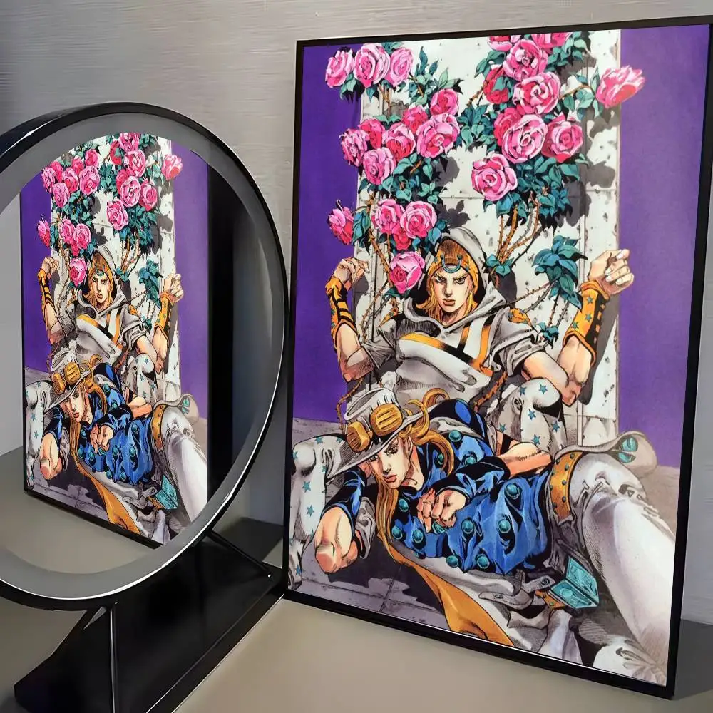 Anime JoJos Bizarre Adventure Retro-Poster, Kunst auf HD-Leinwand, hochwertiges ästhetisches Druckpapier, Wandkunst für Wohnzimmer, Heimdekoration – Detail 13
