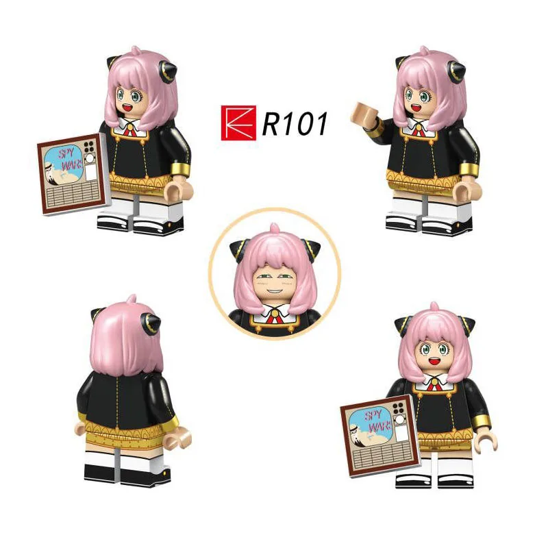 ألعاب ساخنة عائلة تجسس أنيا نموذج صغير أرقام تجميع عمل بروس أرقام اللبنات أنيمي الشكل ألعاب الدمى هدية