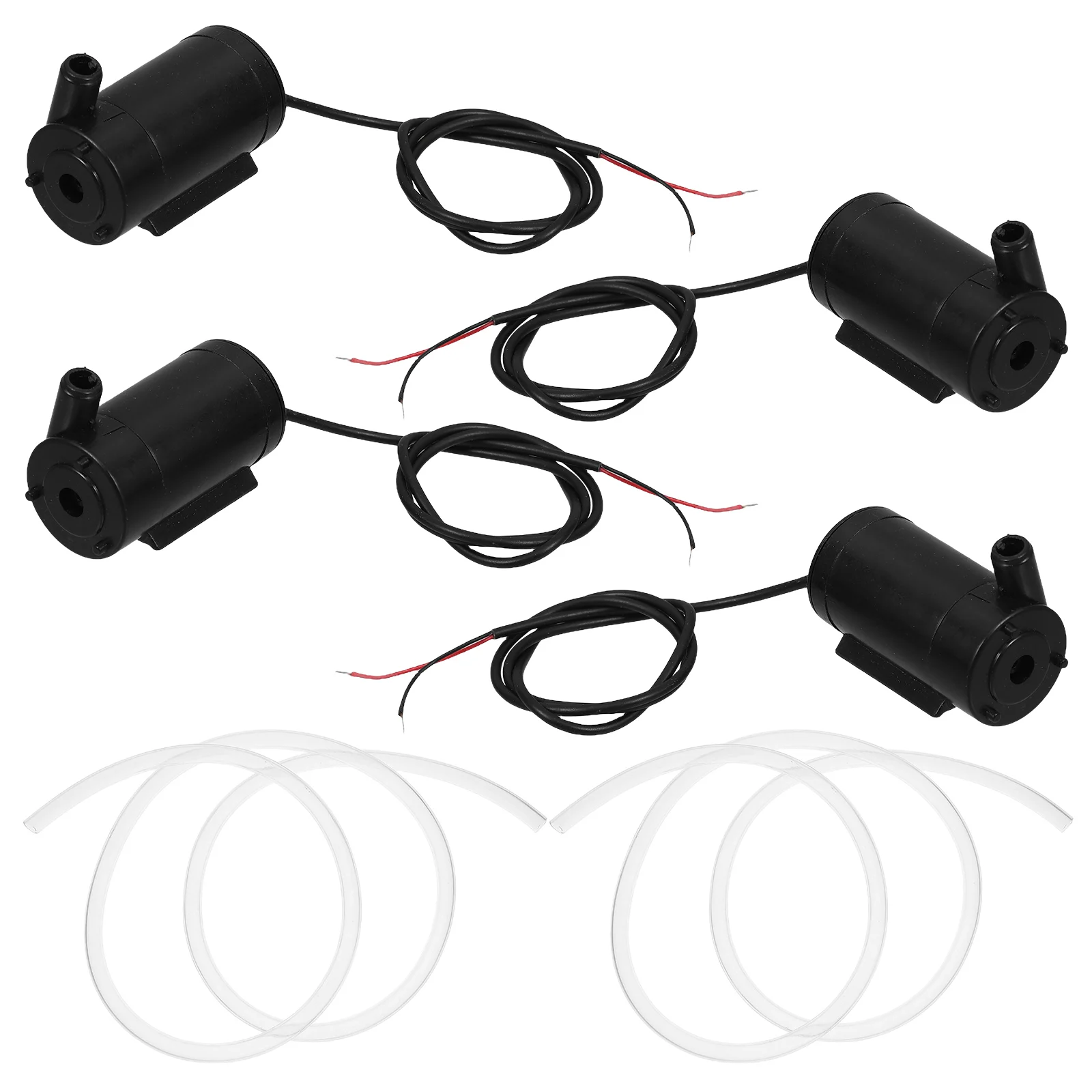 

4pcs Micro Submersible Pump Transparent DC3-5V Water Fountain Aquarium Pond Pet Replacement Powered Small Tank Fish