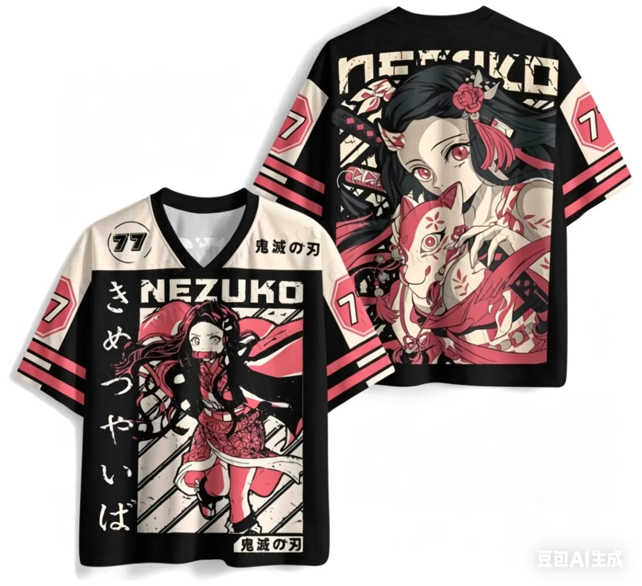 Street Style Demon Slayer Blade You Bean 3D Printed Jersey Sports T-shirt Suitable for Both Men and Women