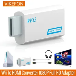 Wii To HDMI-Compatible Converter 1080P Full HD Adapter Connector 3.5mm Video Audio for PC HDTV Monitor Wii2 HDMI-Compatible