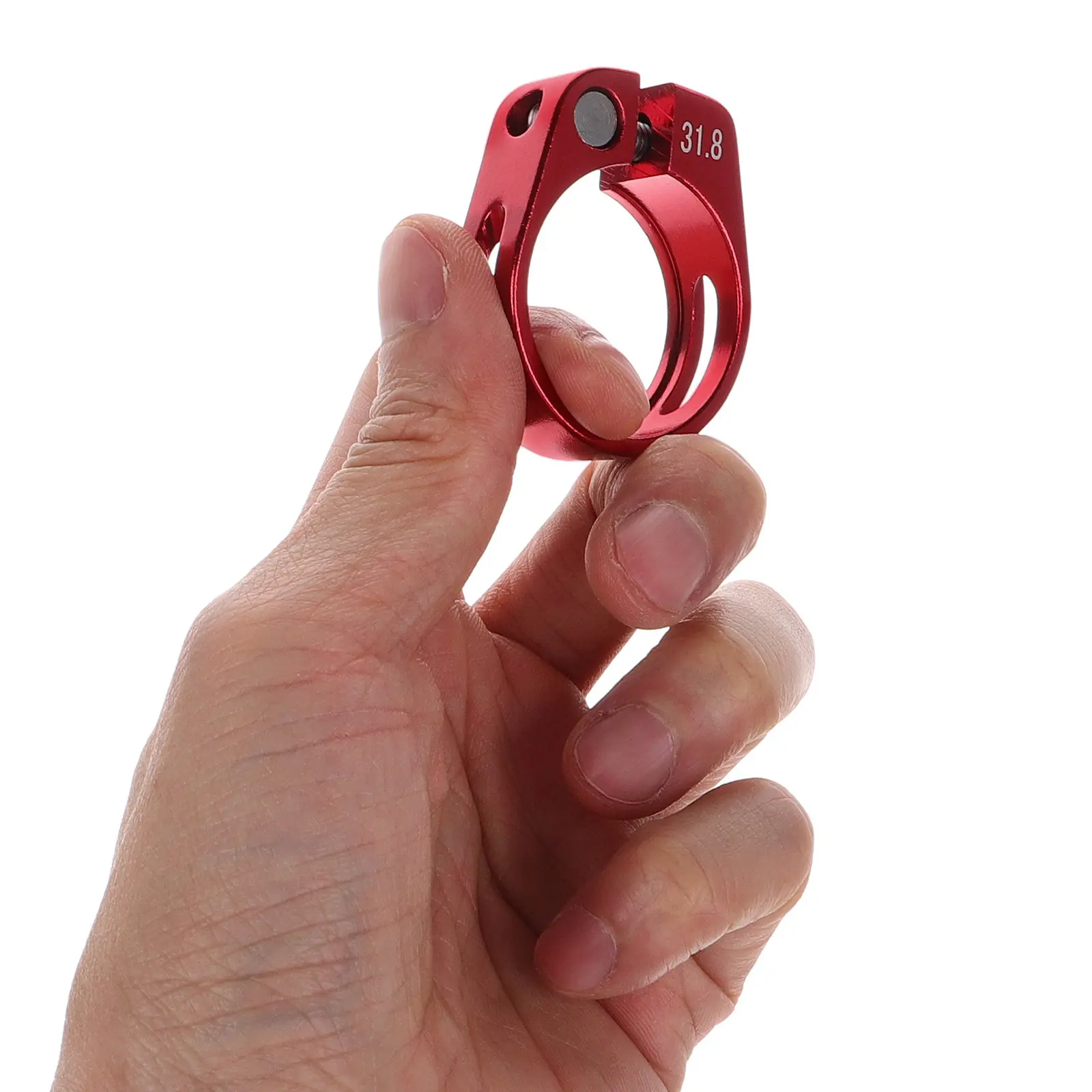 Lightweight Aluminum Alloy Seat Post Clamp for Mountain Bikes Secure Non-Slip Grip Sleek Design Enhanced Airflow Easy