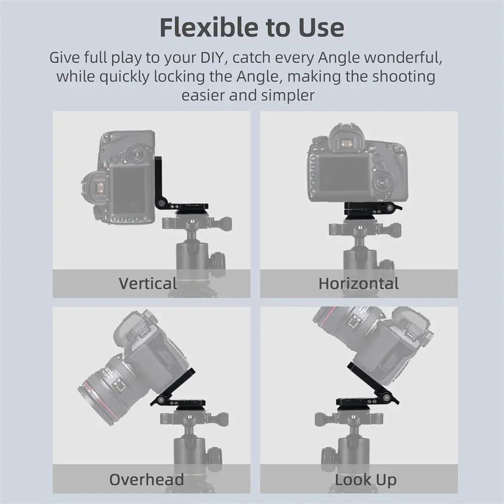 Mise à niveau de la plaque de dégagement rapide pour appareil photo pliant, commutateur vertical et horizontal, stabilisateur de monopode DSLR, IL, Nikon, Sony