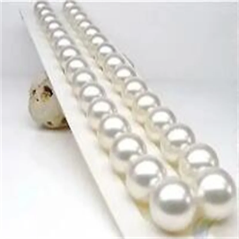 

REAL AAA+ 11-12 MM SOUTHSEA WHITE PEARL NECKLACE