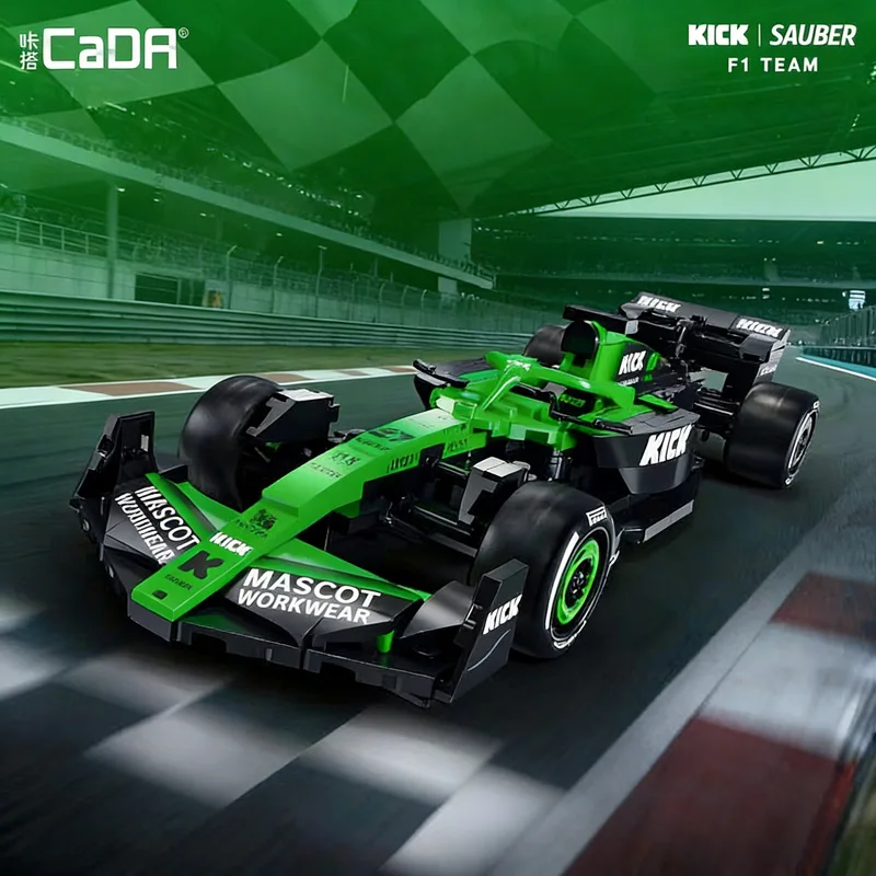 

2025 New 1:24 Cada F1 C45 Racing Car Building Blocks 348PCS KICK Sports Car Bricks for Adults Toys Children Christmas Gifts