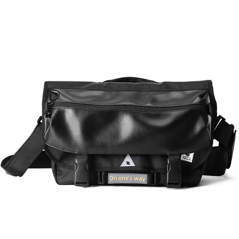 2024 Hot Selling Men's Crossbody Bag Hip Hop Street Cycling Travel Bag  Black Simple  For Teenagers Youth