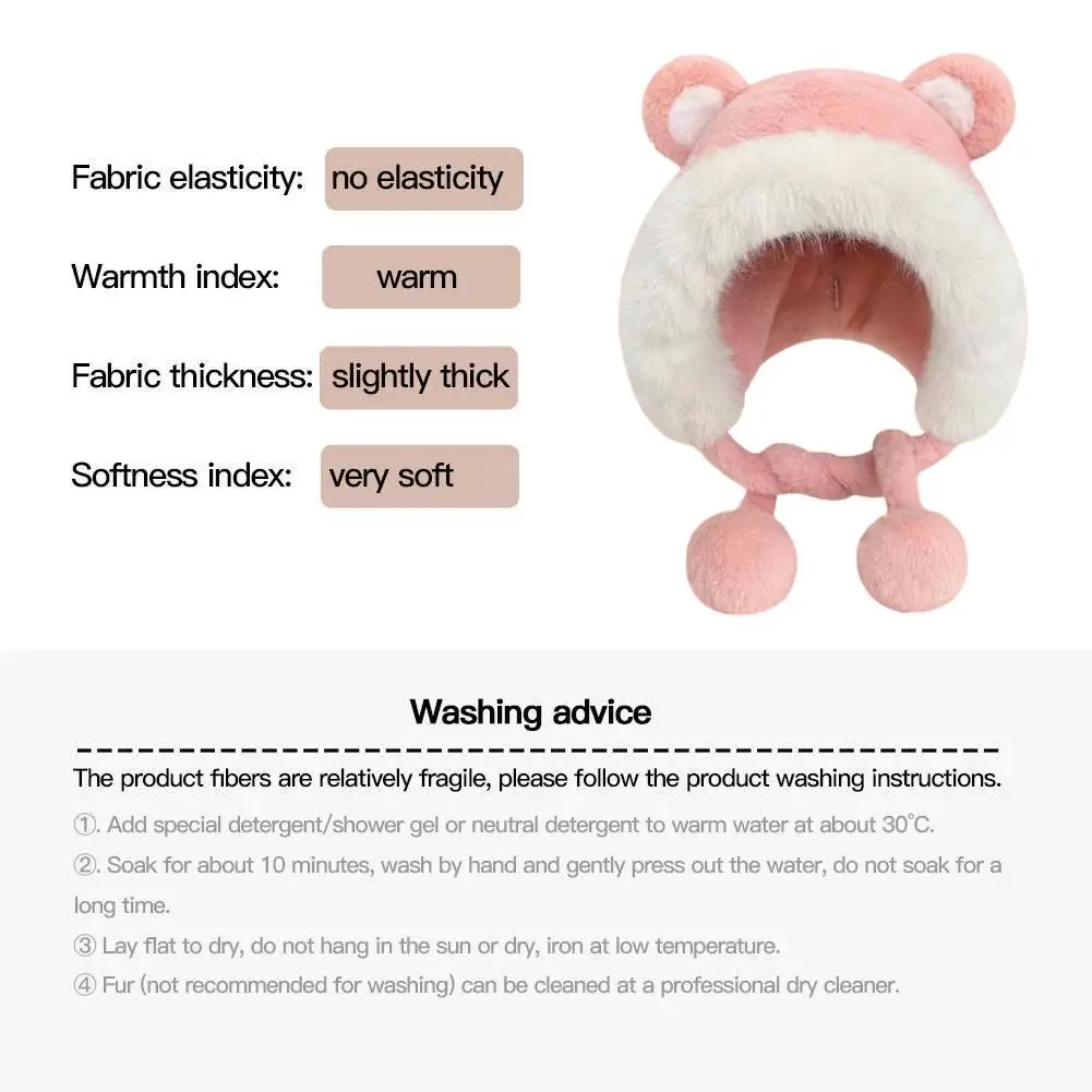 Chapeau en peluche oreilles d'ours pour femmes, Style doux et mignon, chaud, assorti avec tout, cheveux inclus Lei Feng, casquette ronde à bord court, 2025/2026