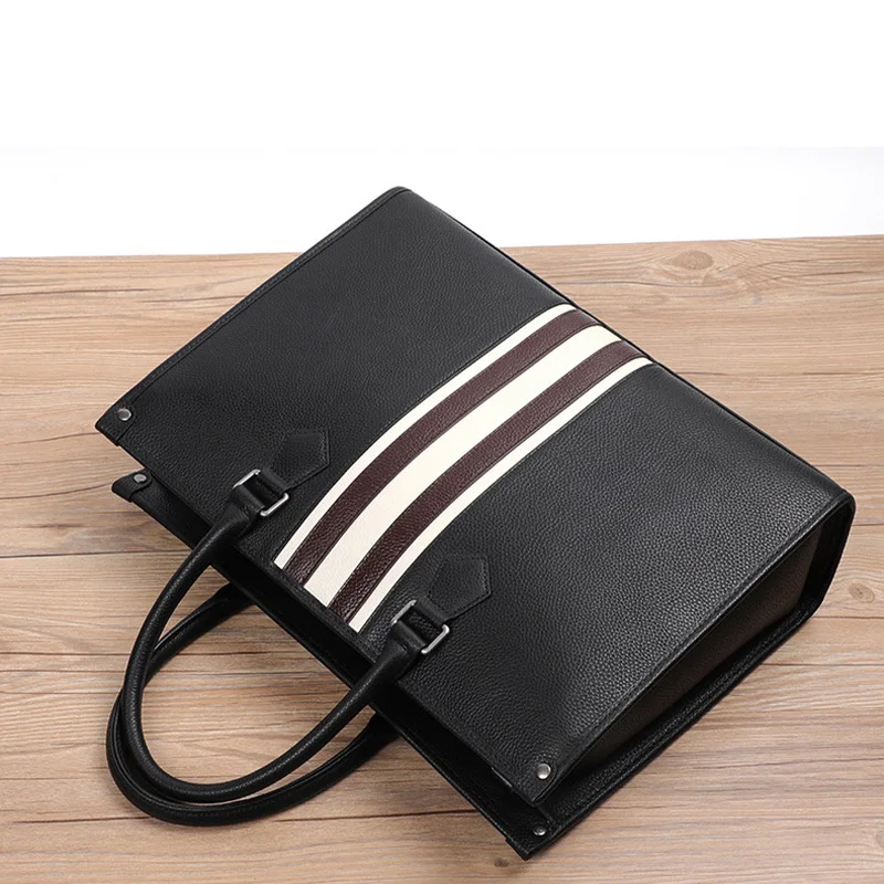 New Fashion Trend Men Shoulder Bag Crossbody Bag Handbag PU leather Simple Business Casual Briefcase