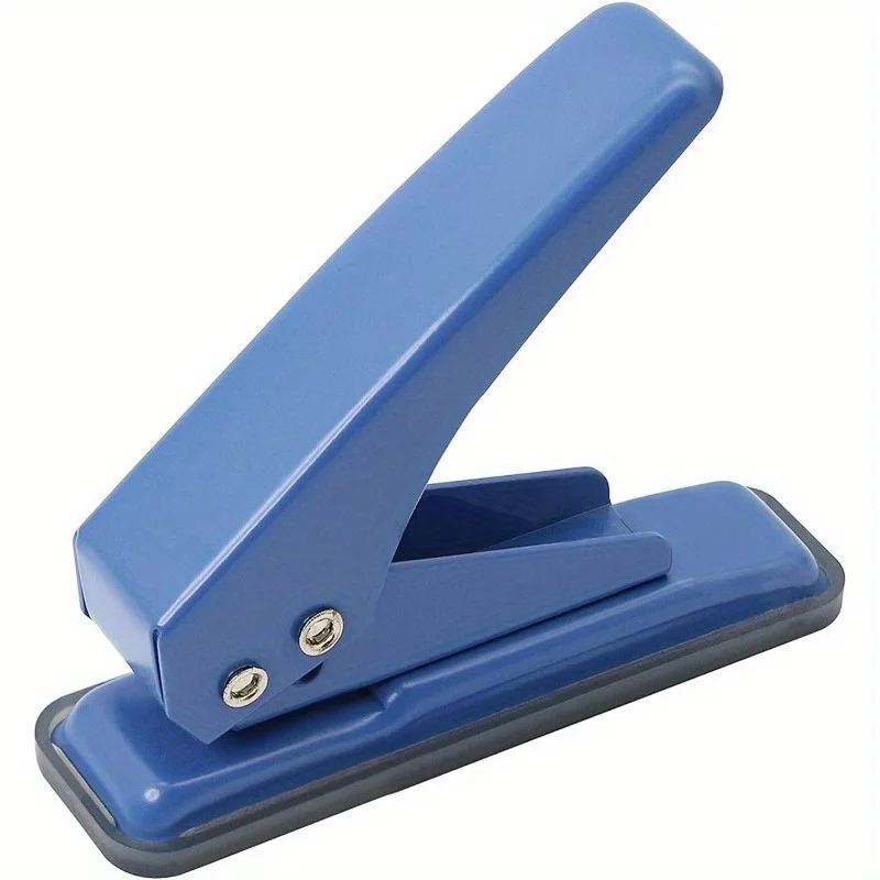 Single Hole Punch, 20 Sheet Puncher Heavy Duty Paper 1/4 Hole Punch Capacity Metal Hole with Skid-Resistant Base for Paper,