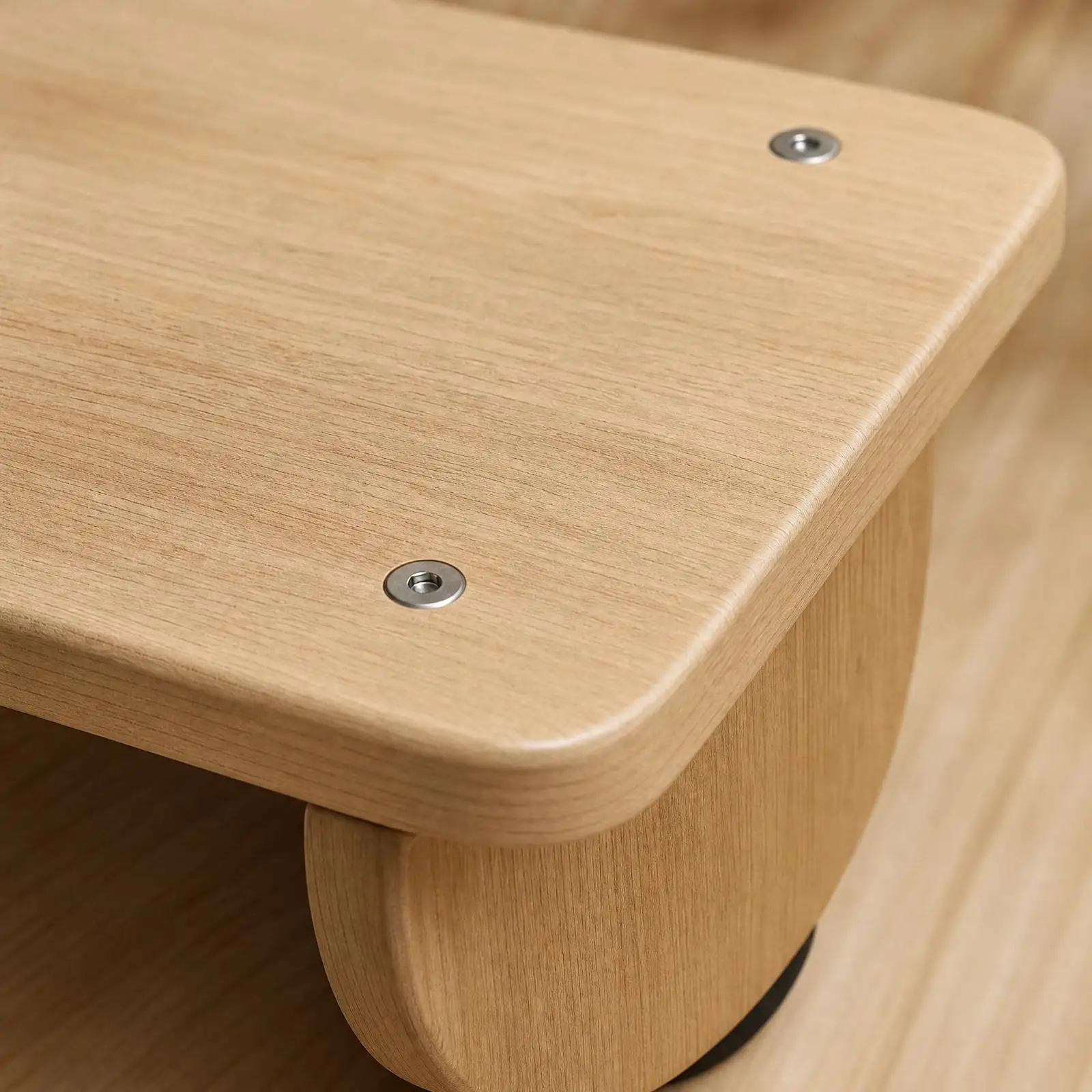 Wood Foot Rest Stool for Office Desk Footrest with Rounded Corners for Bedroom Lounge Comfort