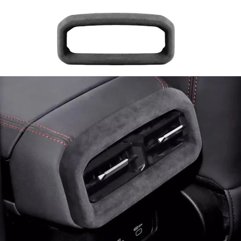 Car Seat Rear Air Outlet Cover Frame Decorative Sticker Suitable for CHERY JETOUR Traveler T2 2023 Suede Car Interior Trim Parts