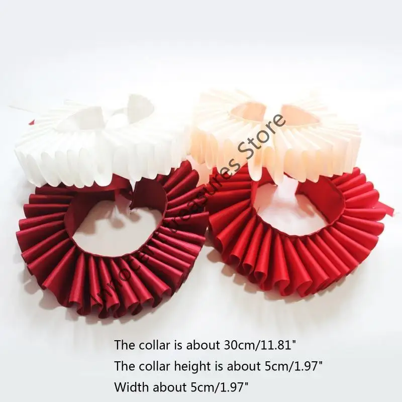 3XUA عصر النهضة الرقبة تكدرت طوق الرأس الرجعية حزام مهرج تأثيري الطبقات المختنق قلادة التفاف وشاح الفيكتوري هالوين