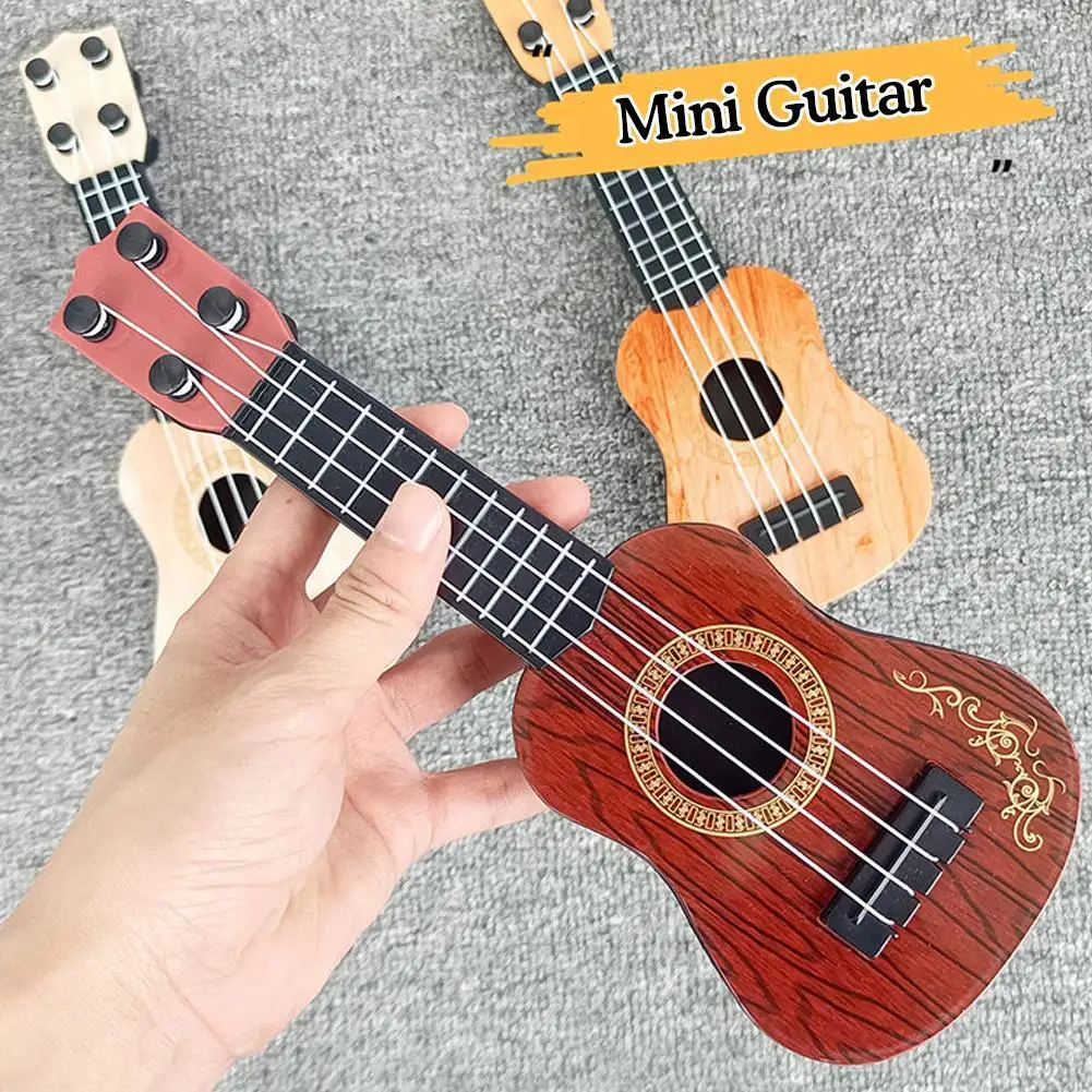 Mini Guitar 4 Strings Classical Ukulele Guitar Early Childhood Education Toy Musical Instruments Birthday Gifts For Kids