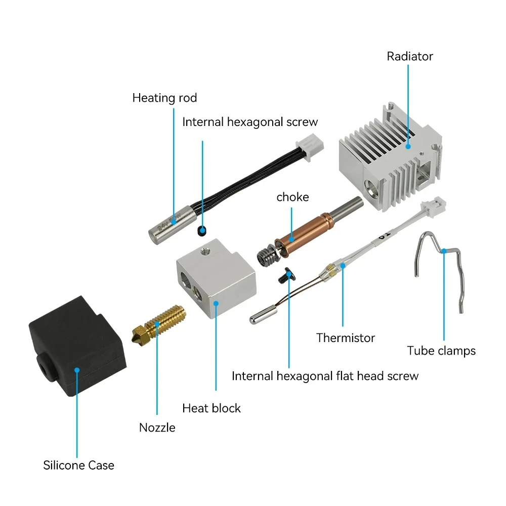 For Anycubic Kobra 3 Hotend Upgrade Standard Kobra 3 Combo Hotend Nozzle Thermistor For Anycubic Kobra K3 Spare Parts Accesories