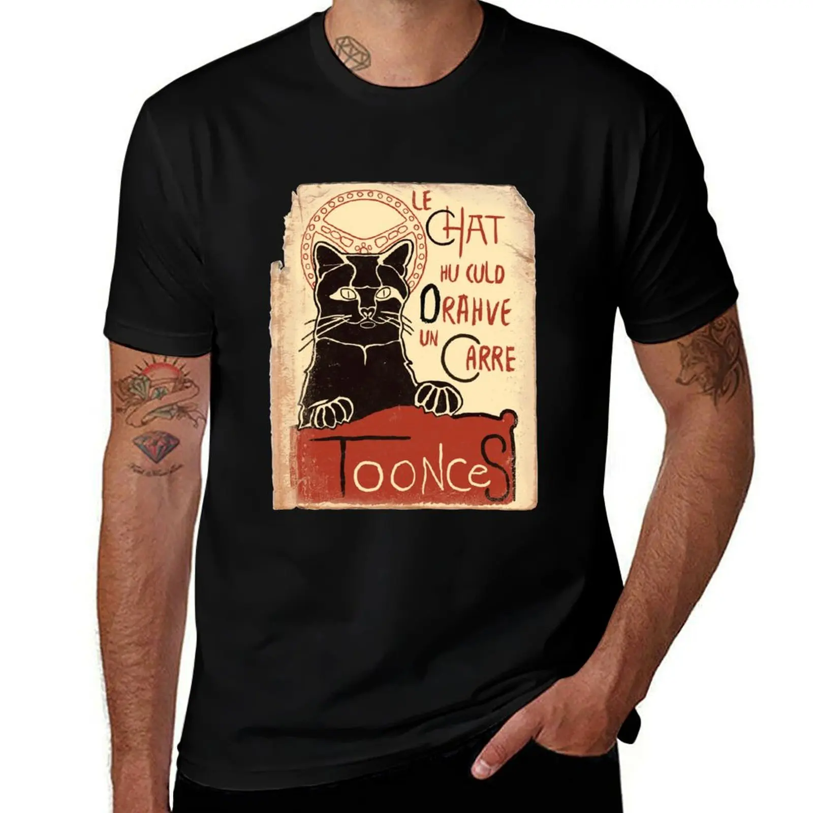 Toonces - Le Chat Noir T-Shirt Lightweight Gym Training T-Shirt