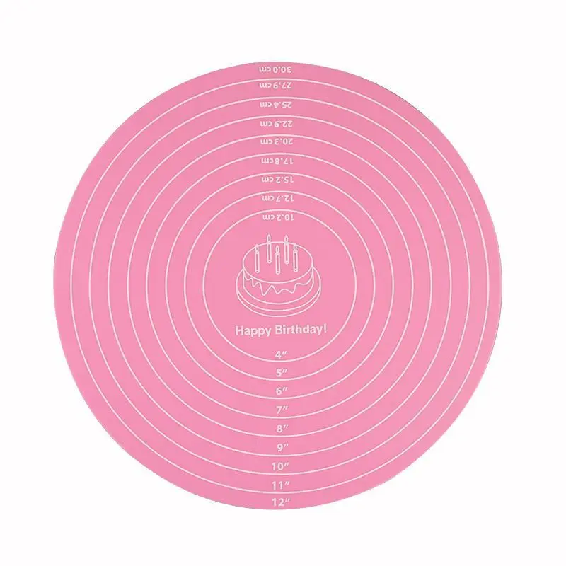

LH round cake piping carousel carousel anti-slip mat baking kneading silicone insulation