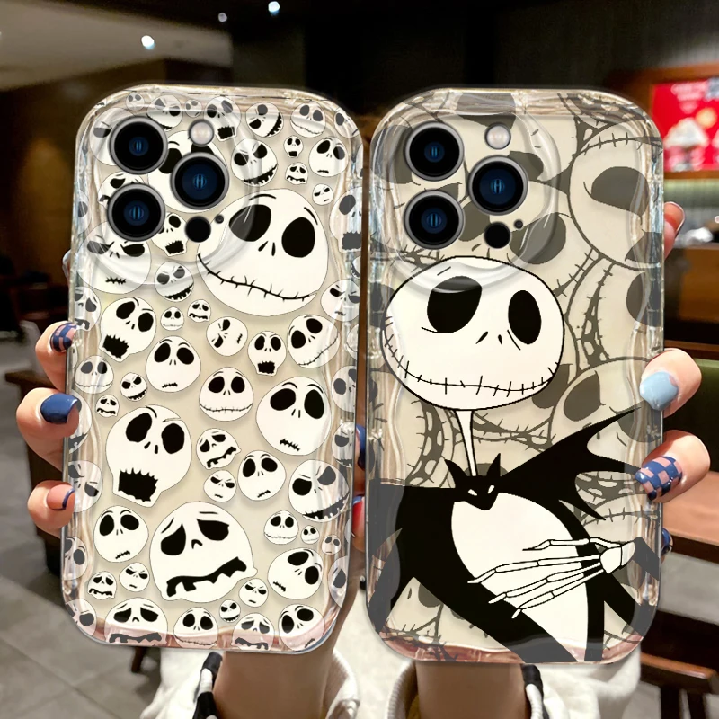 

The Nightmare Before Christmas For Apple iPhone 15 14 13 12 11 XS XR X Pro Max Plus Wave Oil Funda Cover Phone Case