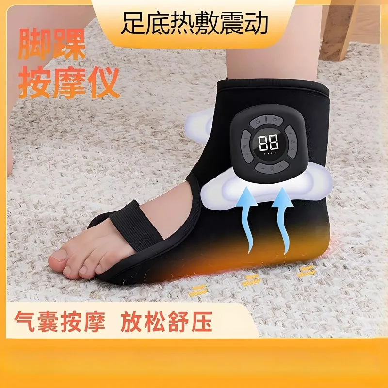 Wireless Heated Foot & Ankle Massager with Vibration and Air Compression for Pain Relief and Muscle Relaxation At Home