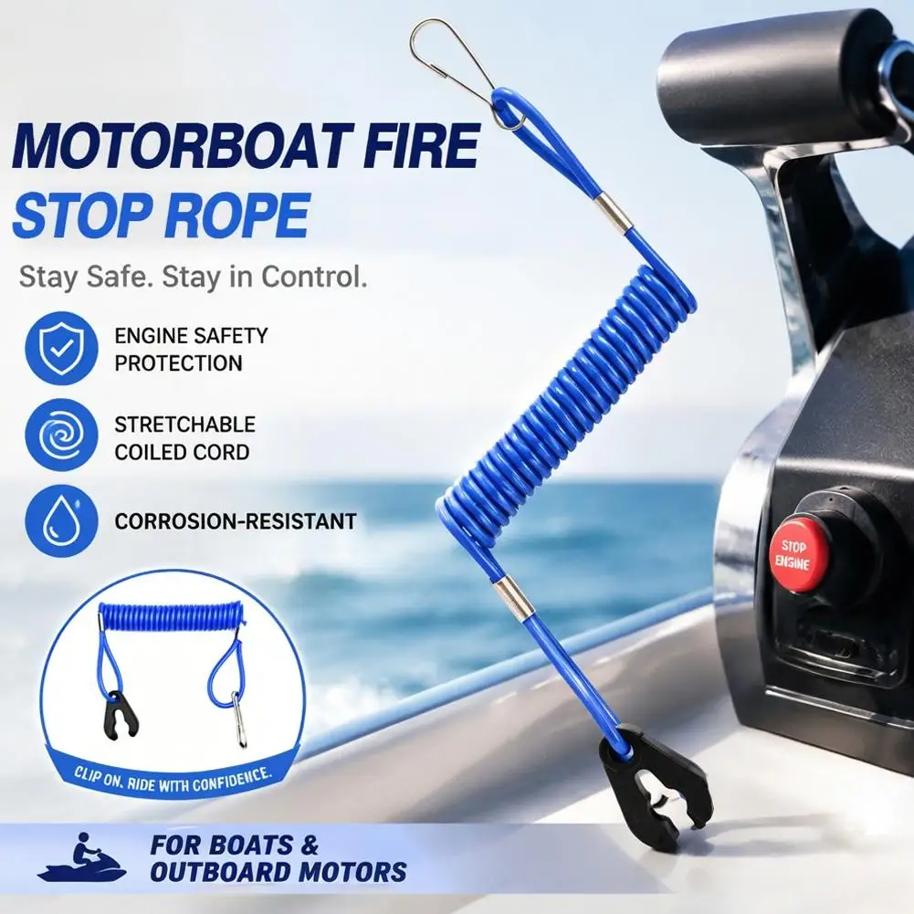 Outboard Switch Keys with Stop Switch Lanyard Cord Safety Lanyard Universal Fit for Yamaha Outboard Motors ATV Boat Bike etc.