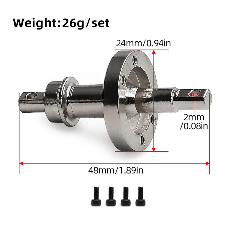 RC Car Metal Differential Lock Spool RC Upgrade Parts Compatible with 1/10 Traxxas Slash 4WD Rustler Stampede XO-01 HOSS 90076-4
