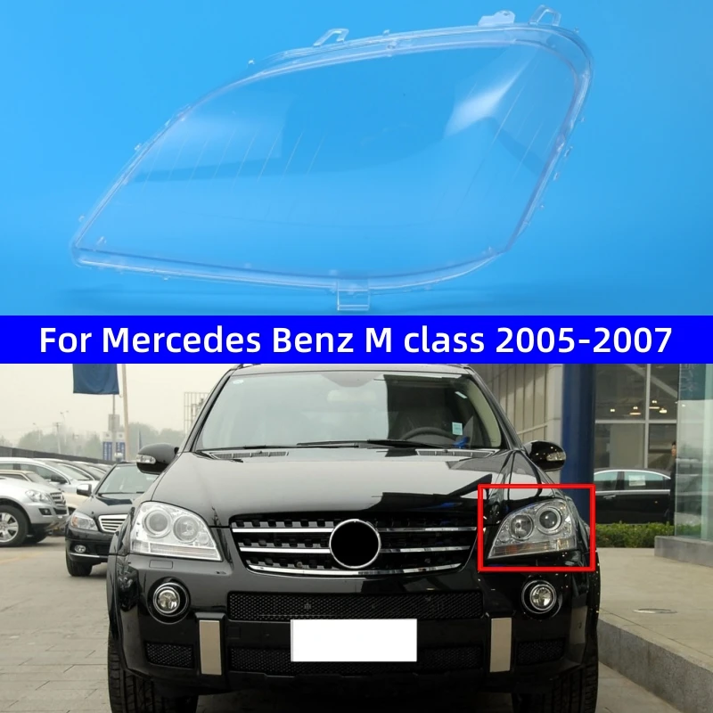 

For Mercedes Benz M class ML280 ML320 ML420 ML500 W164 2005 2006 2007 Car Gadget Replace A Transparent PC Headlight Glass Shell