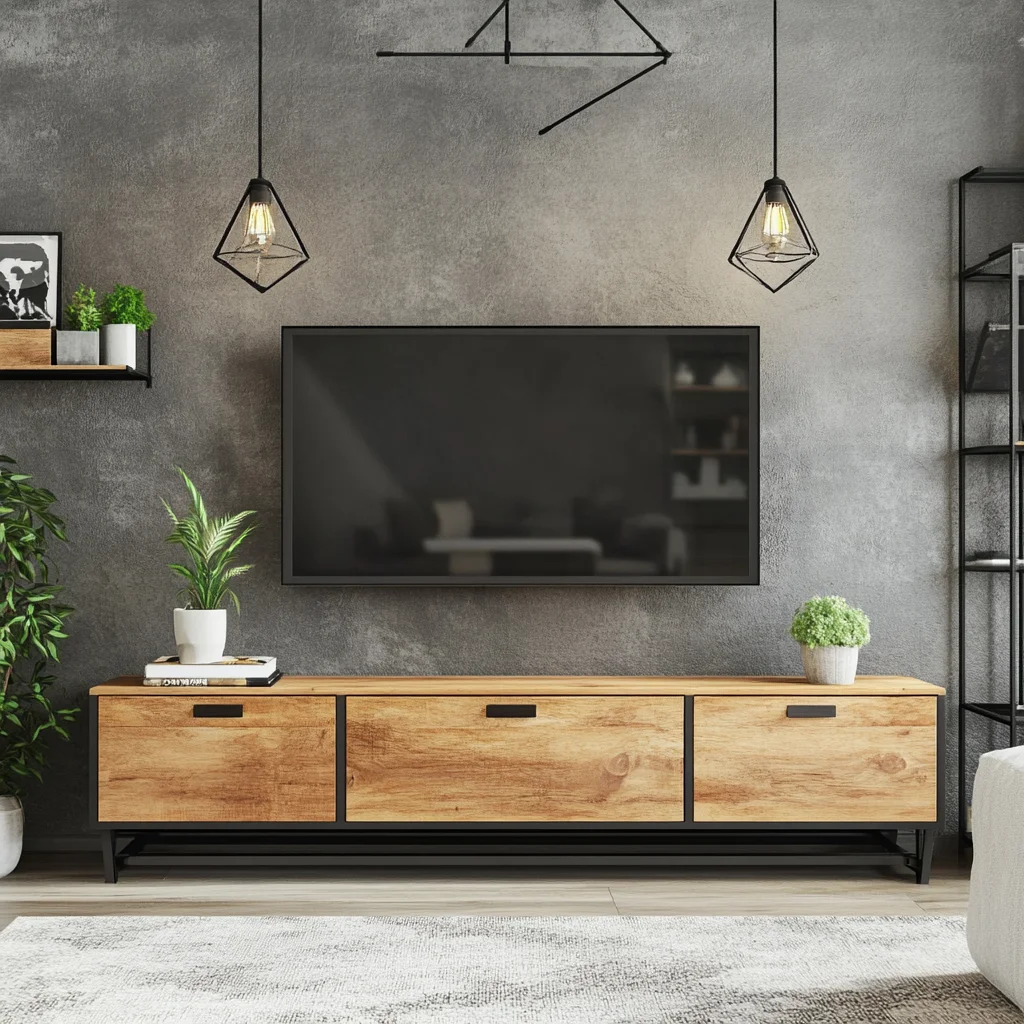 

*Modern Design High Quality Wood Metal Frame Multimedia Equipment And TV Stand