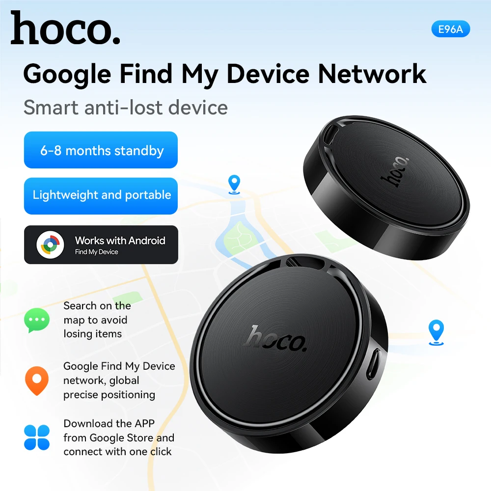

HOCO Smart Tag Bluetooth Android Tracker Support For Google Find My GPS Tag Finder Locator Anti-Lost Tracker For Key Pet Luggage