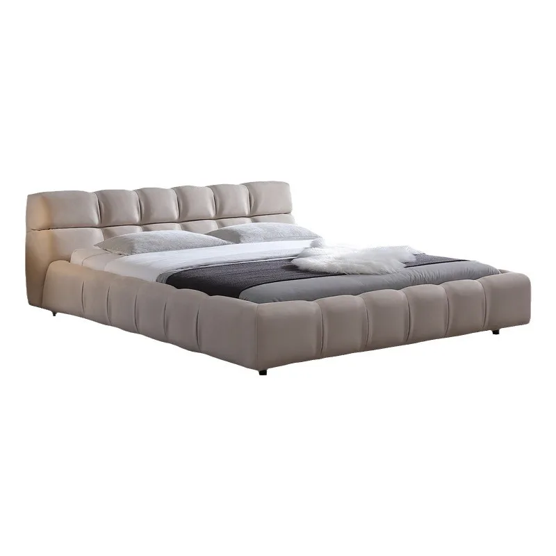 

Puff Bed Cream Light Luxury Italian Minimalist Modern