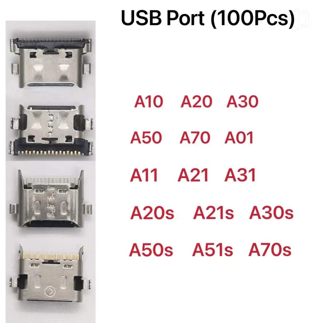 

Зарядное устройство с USB-портом для Samsung A20 A30 A32 A50 A70 A51 A21s A01 A30s A20s A50s A21 A31 A52 A72, 100 шт.