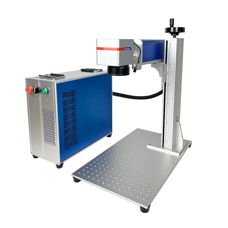 Máquina de marcação a laser de fibra MOPA LASER, marcando peças rotativas, 20W, 30W, 50W, Raycus, JPT Laser Fonte, Metal, Plastic Mark Tools