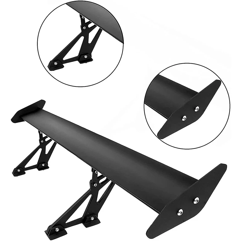 Car Tail Wing 43'' 110CM Aluminum GT Spoiler Sedan Hatch Rear Trunk Universal Wing Racng Rear Wing Spoiler Universal