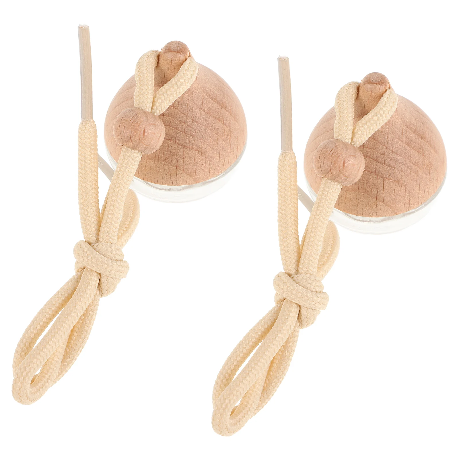 

2Pcs Car Aromatherapy Bottle Pendant Empty Glass Diffuser Bottles for Essential Oils Refreshing Scent Lasts Weeks Practical Gift