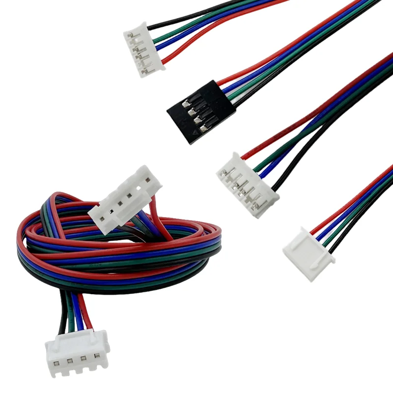 1 Uds. Cables de Motor paso a paso de 10cm/50cm/100cm/150mm Cable de extensión de PH2.0-4pin de 6 pines XH2.54 terminal DuPont negro para piezas de impresora 3D