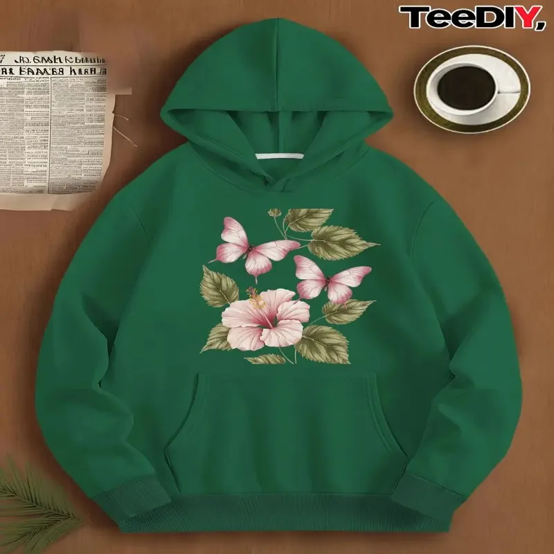 

Осенне-зимняя женская толстовка, женская одежда больших размеров, цветочный художественный принт, дизайн, графическая модная уличная одежда, удобная Y2k