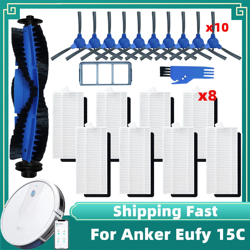 For Anker Eufy RoboVac 15C Vacumm Clenaer Spare Part Main Roller Side Brush Hepa Filter Pre Filter Accessory