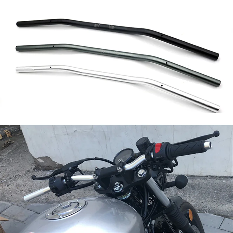 Universal 22mm Motorcycle Handlebar Accessories Motorbike Aluminum Alloy Handlebars For Honda Yamaha Suzuki Cafe Racer Tracker