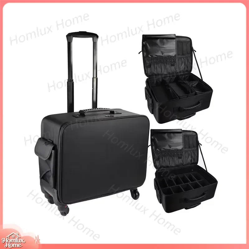 Custom Makeup Bag Large Capacity Storage Cart Multi Layer Cosmetic Case Professional Beauty Manicure Tool Box for Women